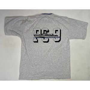 VINTAGE USS Chinook PC9 Navy Patrol Ship Graphic T-shirt Men Large USA 90s
